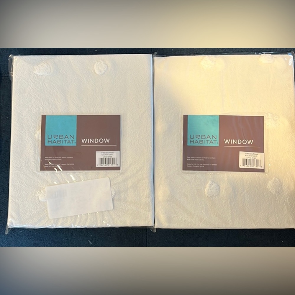 Urban Habitat Ivory Window Curtains (X2)